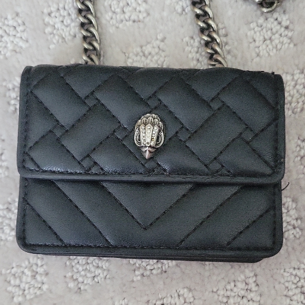 Kurt Geiger Black Quilted Mini Bag